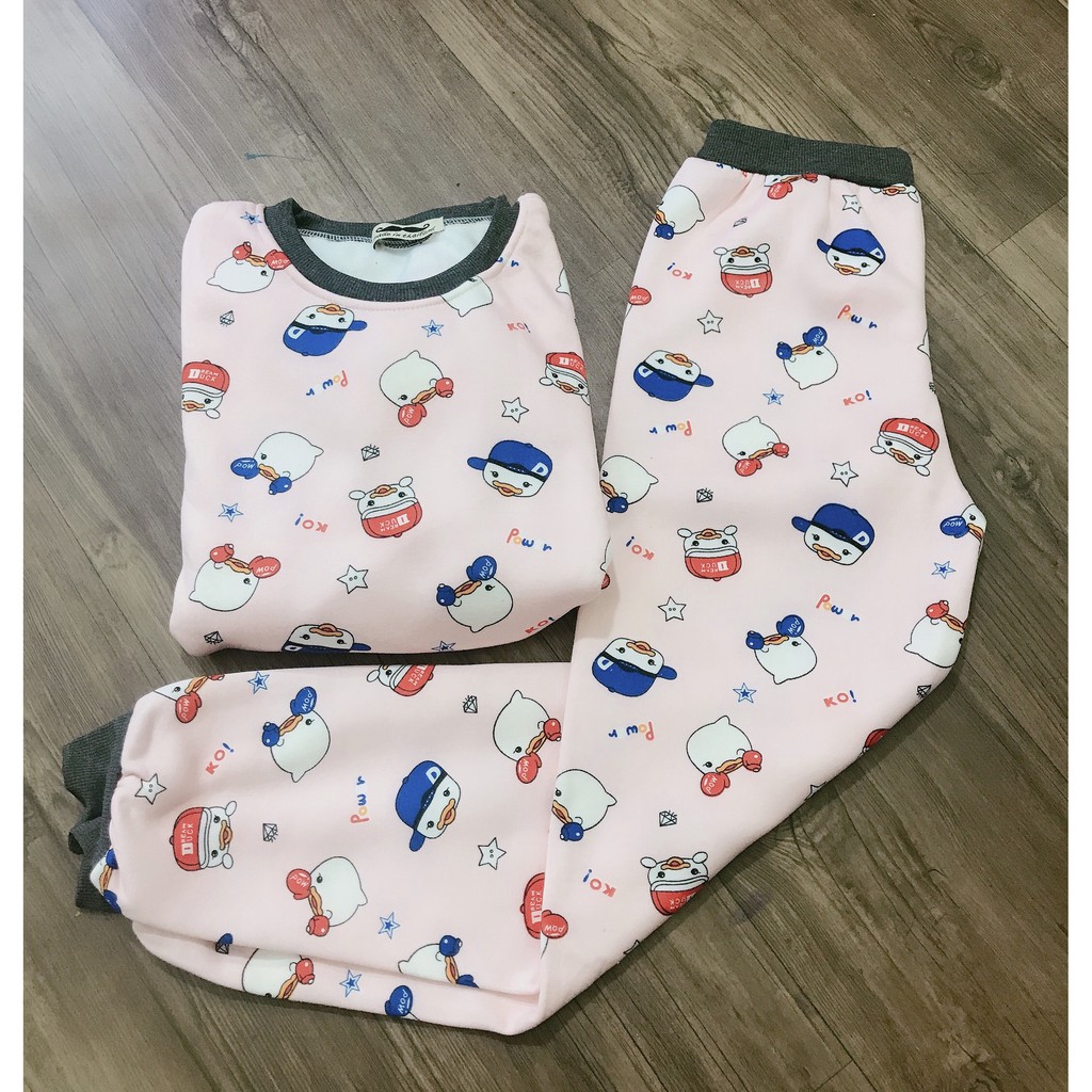 Bộ Ngủ Nỉ Bông Nhiều Màu Siêu Ấm | BigBuy360 - bigbuy360.vn