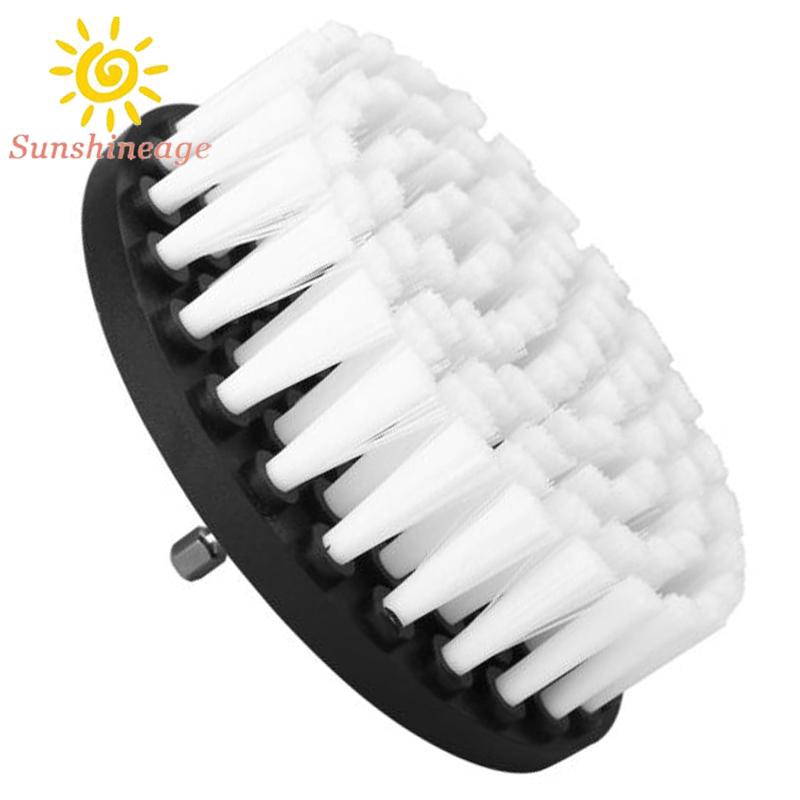 Cọ vệ sinh lông mềm đế da gắn máy khoan điện 4'' chuyên dùng