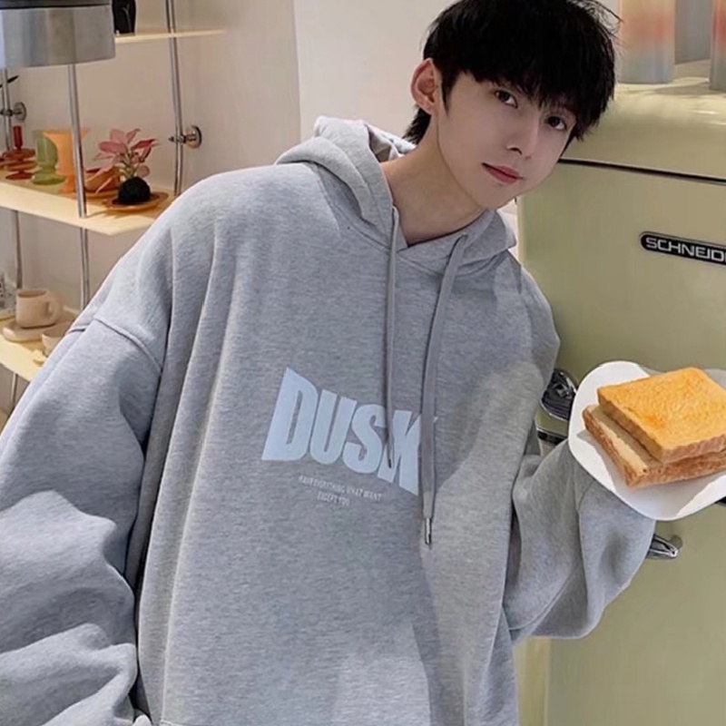 Áo hoodie Thể Thao Dáng Rộng In Chữ Phong Cách Hip Hop Đường Phố Nhật Bản Thời Trang Mùa Đông Cho Nam [M-5XL]