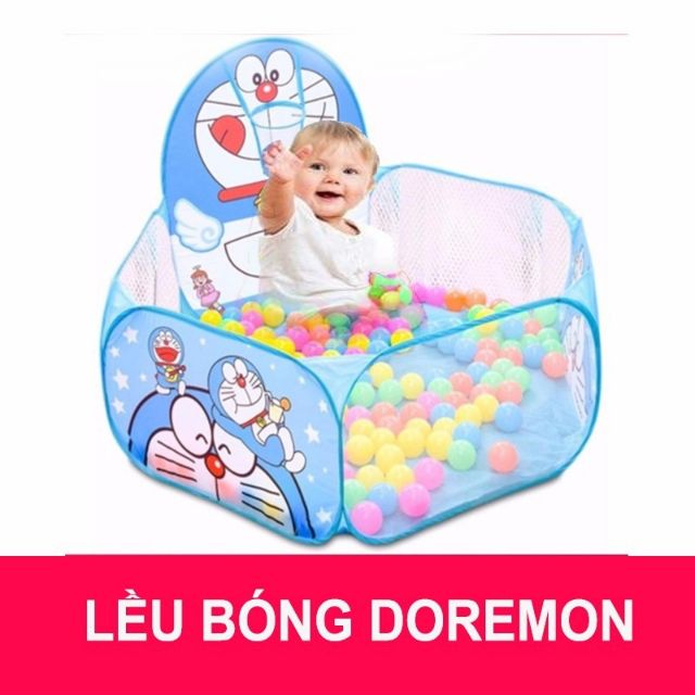 Lều bóng đôrêmon tặng kèm 100 bóng cho bé