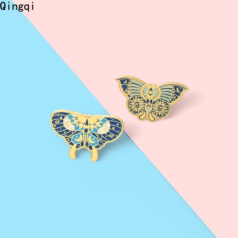 Ghim cài áo Miss Zoe hình bướm và ngài trăng sao phù thủy sang trọng cho nữ