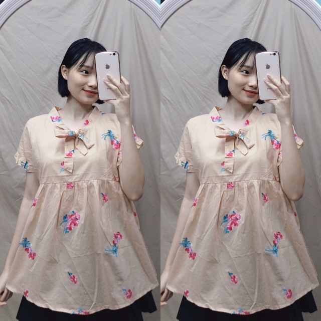 Áo bầu đẹp chất mát công sở đẹp mùa hè