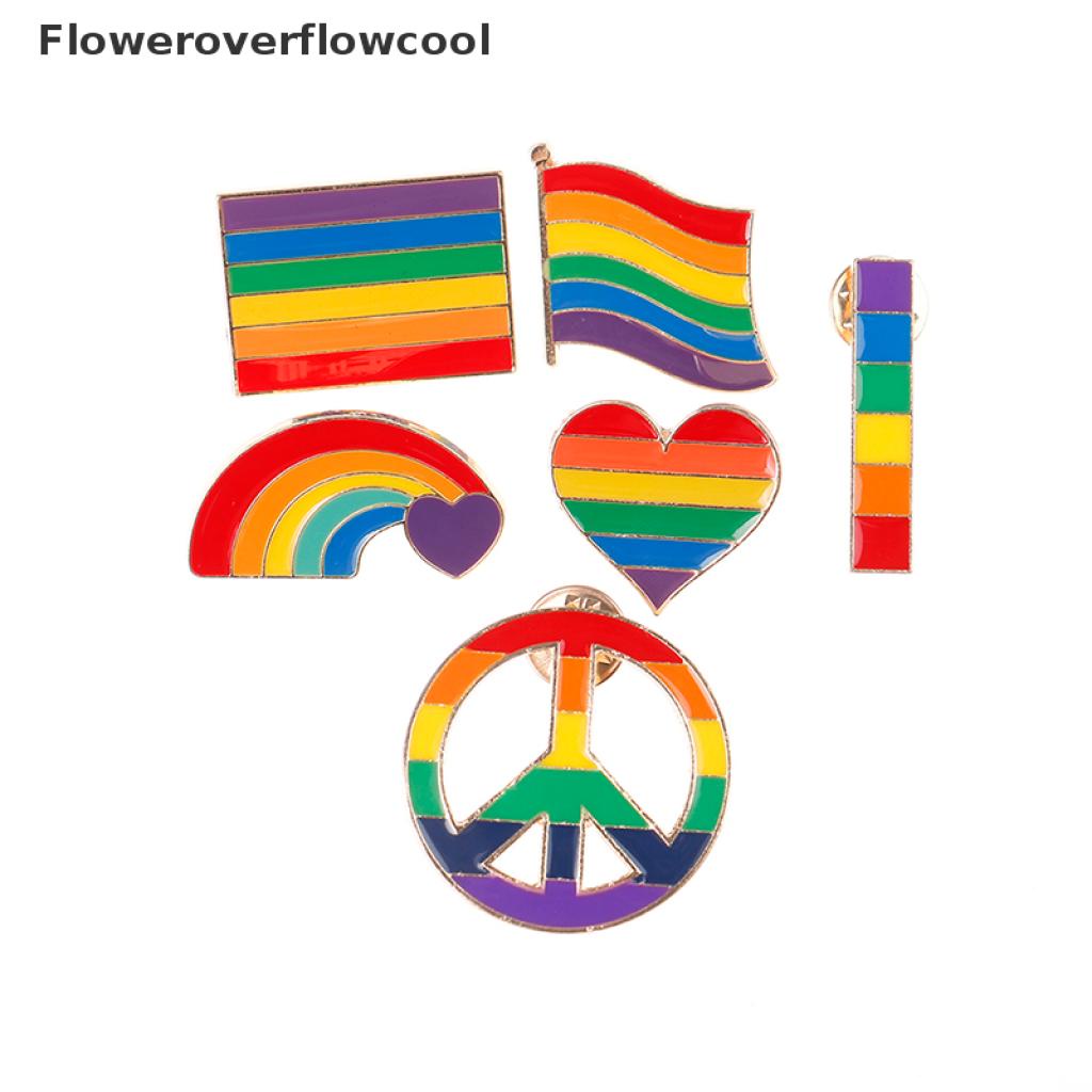 Ghim Cài Áo Hình Trái Tim Bằng Kim Loại Tráng Men In Họa Tiết Lgbt