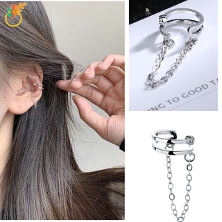 Khuyên kẹp vành tai có sợi chuỗi không cần xỏ lỗ dành cho nam và nữ