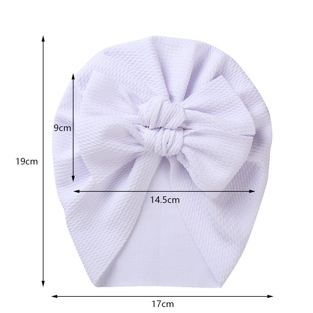 1 Mũ Turban Thắt Nơ Đôi 36 Màu Dành Cho Bé Trai Bé Gái
