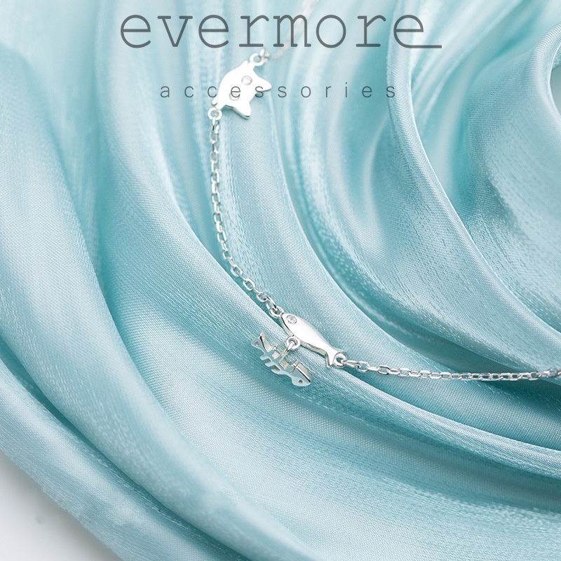Vòng tay bạc EVERMORE, lắc bạc Ý 925 mèo xương cá minimalism, thanh lịch - L009