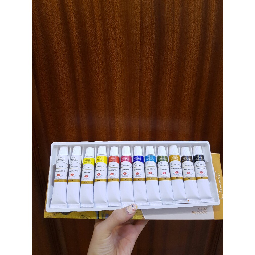 MÀU SƠN DẦU SONNET 12 NEVSKAYA PALITRA - STUDIO OIL COLOURS  [Hàng Chính Hãng]