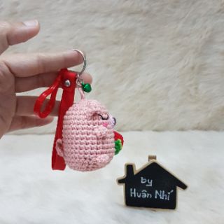 Móc khóa thú len handmade - bé heo con