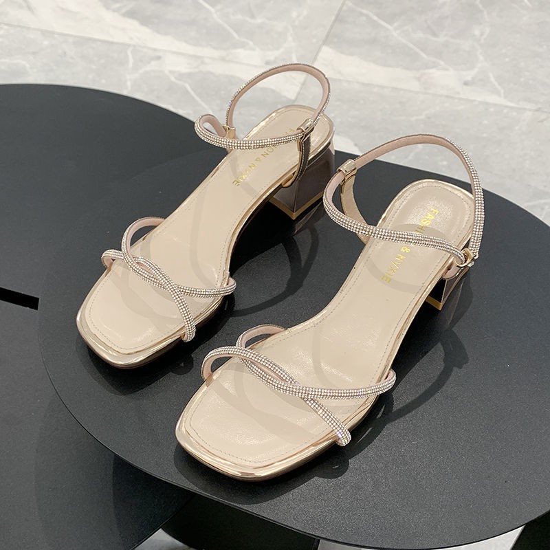 giày sandal 7cmGiàyGuốc/Dép nữdép thời trang giày nữ caodép gótgiày caodép cao từGiàyDép Nữ giày 7cmdép đế cao✑Sandals women 2021 new high-heeled women’s drag summer fashion wear for work high-end fairy nv