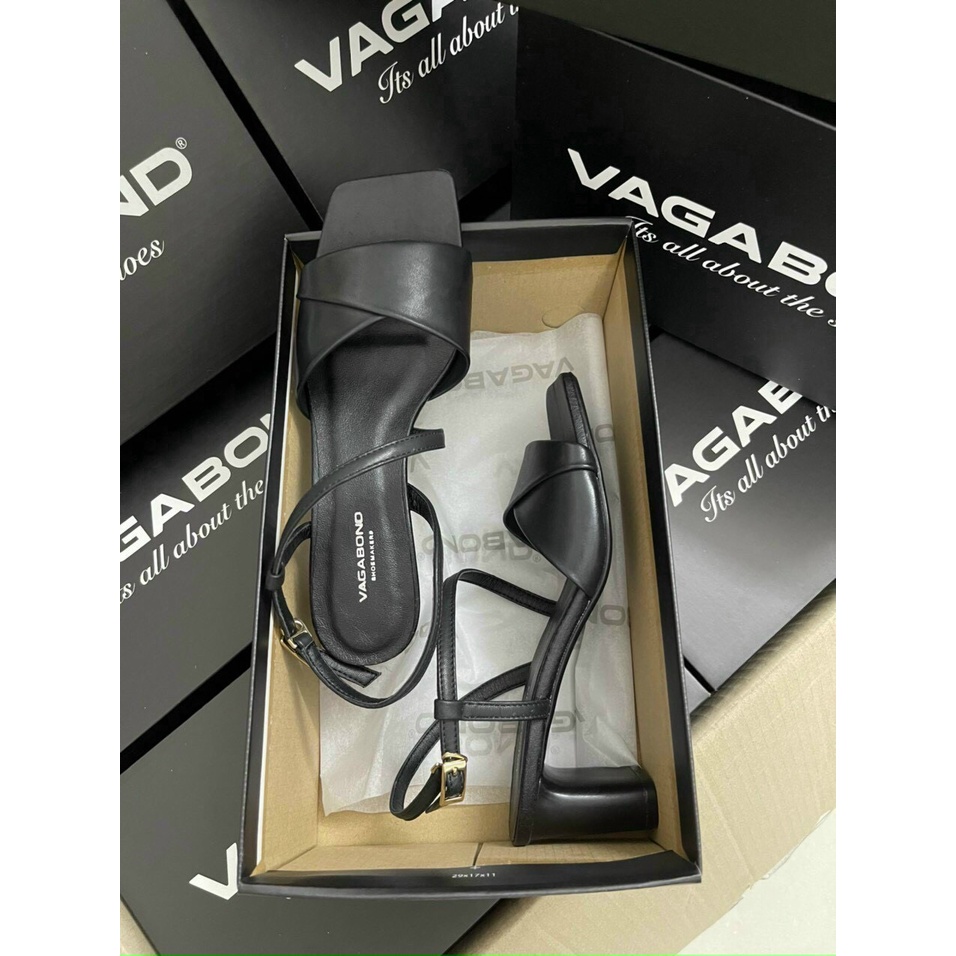 Sandal Nữ Da Thật Gót Trụ Cao 6cm