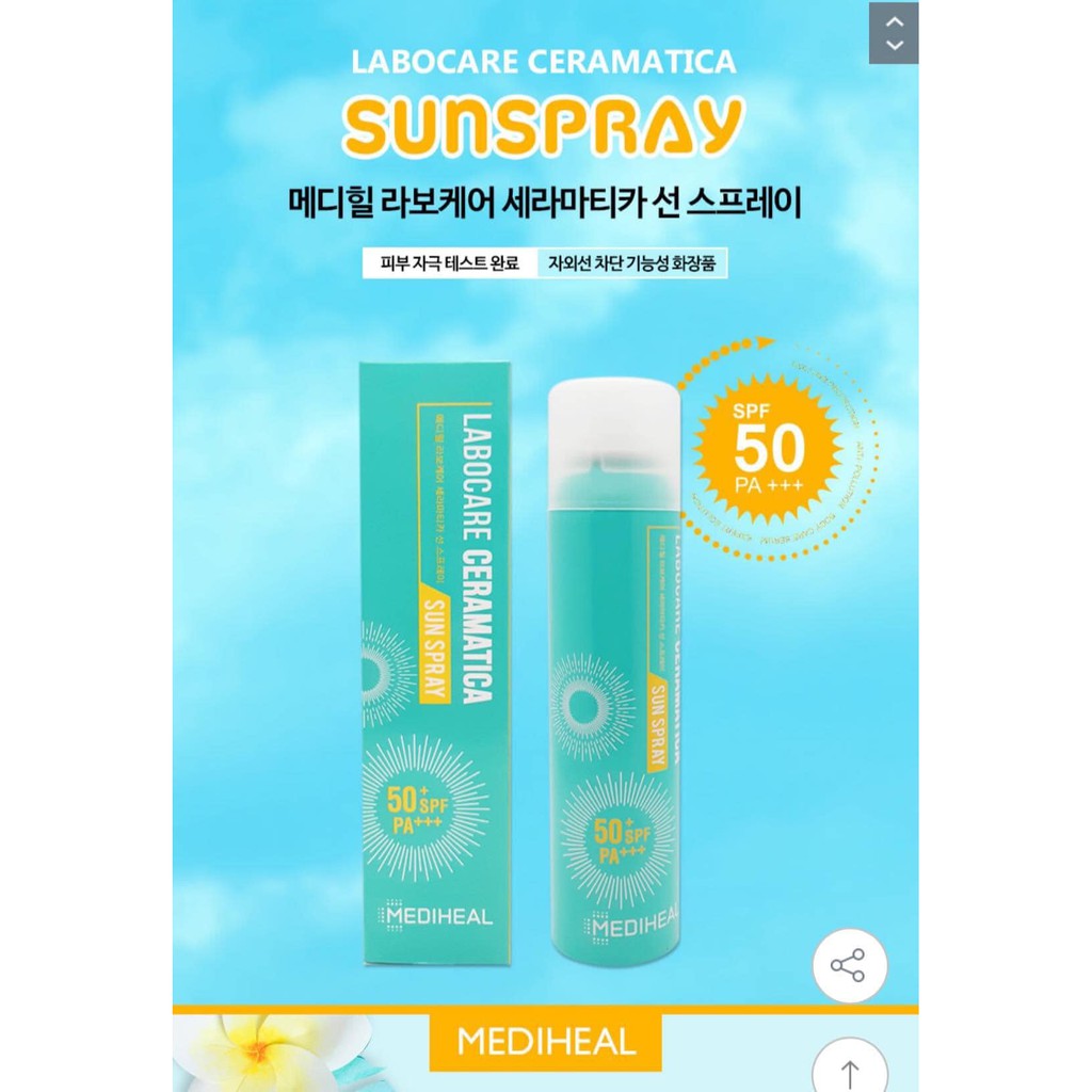 [CÓ BILL] Xịt Chống Nắng Mediheal Labocare Ceramatica Sun Spray 180ml Hàn Quốc