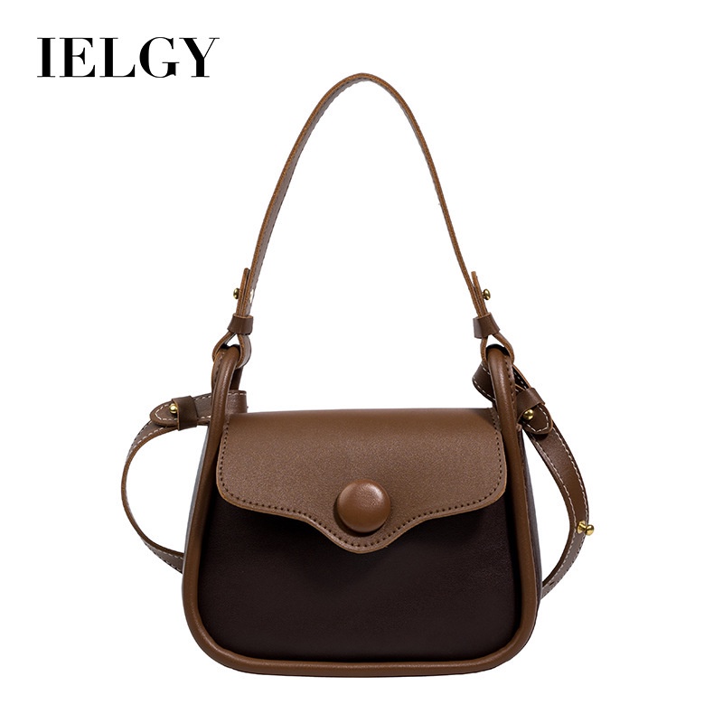 Túi đeo vai IELGY hình vuông cỡ nhỏ thiết kế đơn giản thời trang cổ điển cho nữ