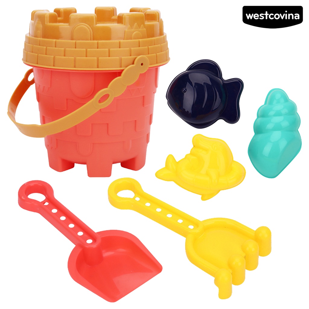 Bộ 6 Đồ Chơi Xúc Cát Bằng Nhựa Abs Cho Bé