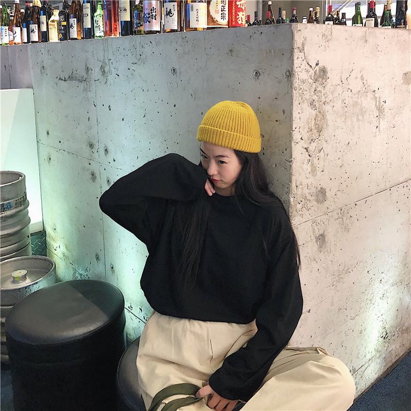 Áo Thun Tay Dài Dáng Rộng Phong Cách Thời Trang Hàn Quốc