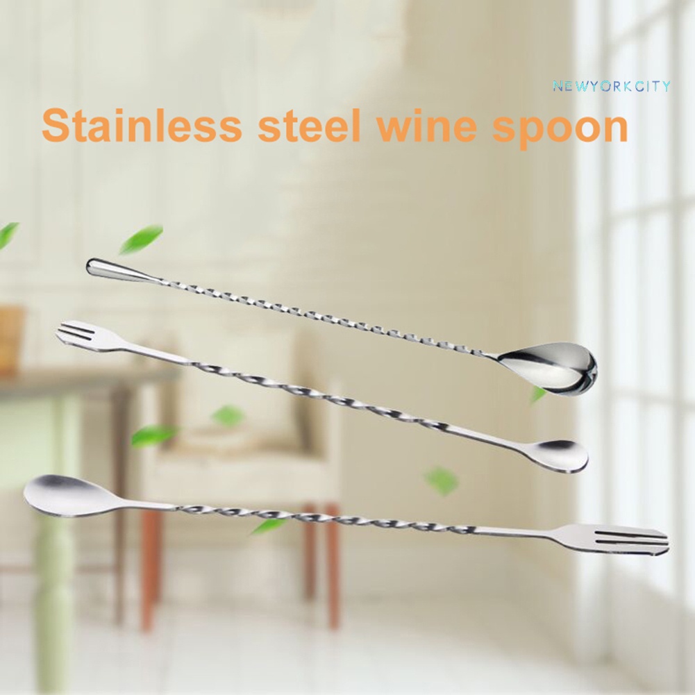 Muỗng Khuấy Cocktail Hai Đầu Bằng Thép Không Gỉ