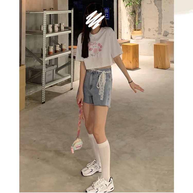 Áo Thun Lửng Tay Ngắn Dáng Rộng Phong Cách Hàn Quốc Thời Trang Cho Nữ