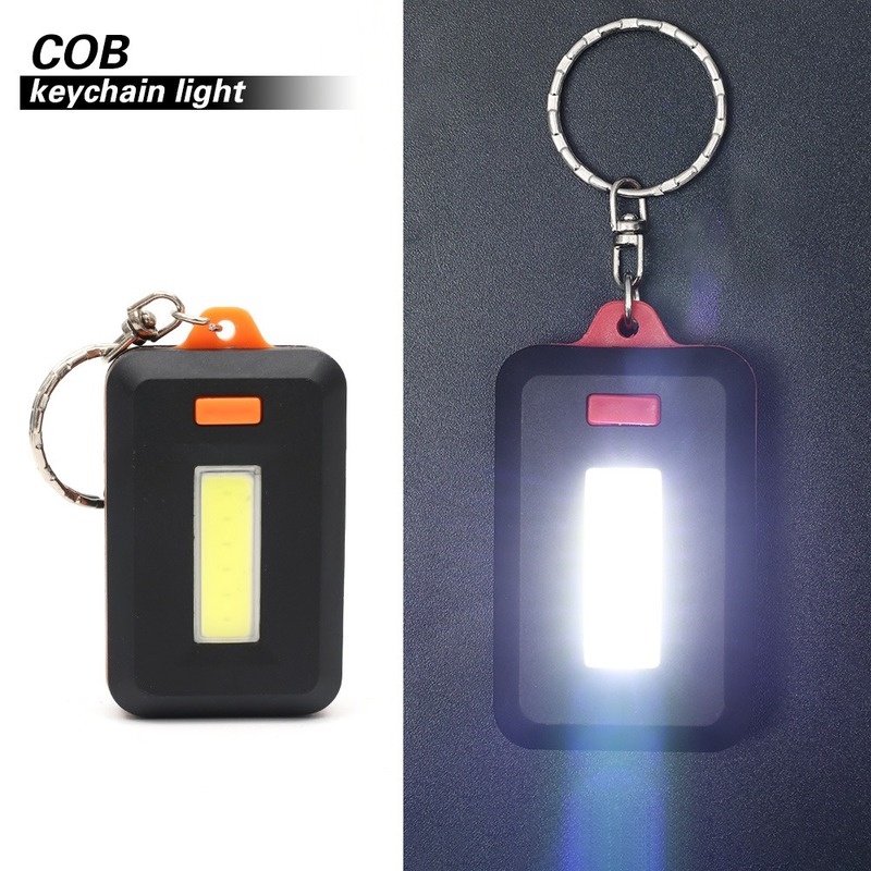 1 Móc Khóa Đèn LED COB Mini 3 Chế Độ Chống Nước Màu Sắc Ngẫu Nhiên