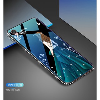 Ốp điện thoại hình cô gái có đính đá cho OPPO A37