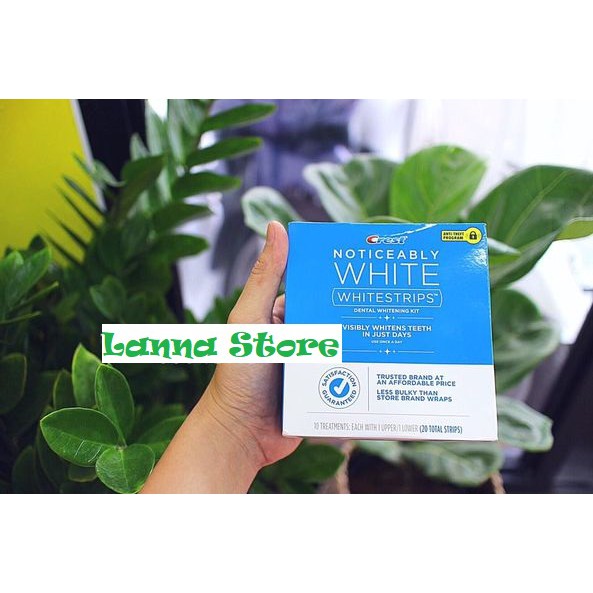 Miếng Dán Trắng Răng Crest Noticeably White Whitestrips Dental Whitening Kit - Mỹ