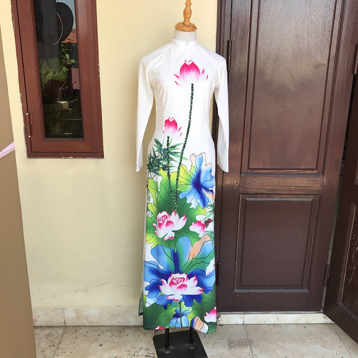 Áo Dài Truyền Thống Hoa Sen