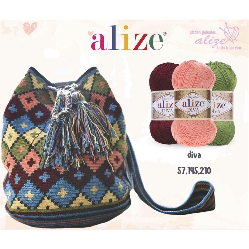 Sợi hè Alize Diva (cuộn 100gr)