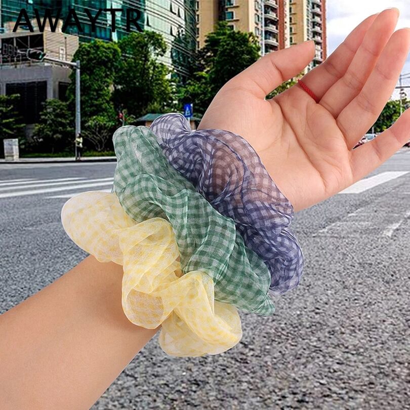 Dây buộc tóc vải lưới xinh xắn thời trang nữ