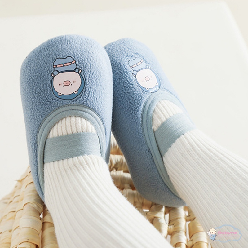 Giày Vớ Đế Mềm Chống Trượt In Họa Tiết Xinh Xắn Cho Bé Trai Gái