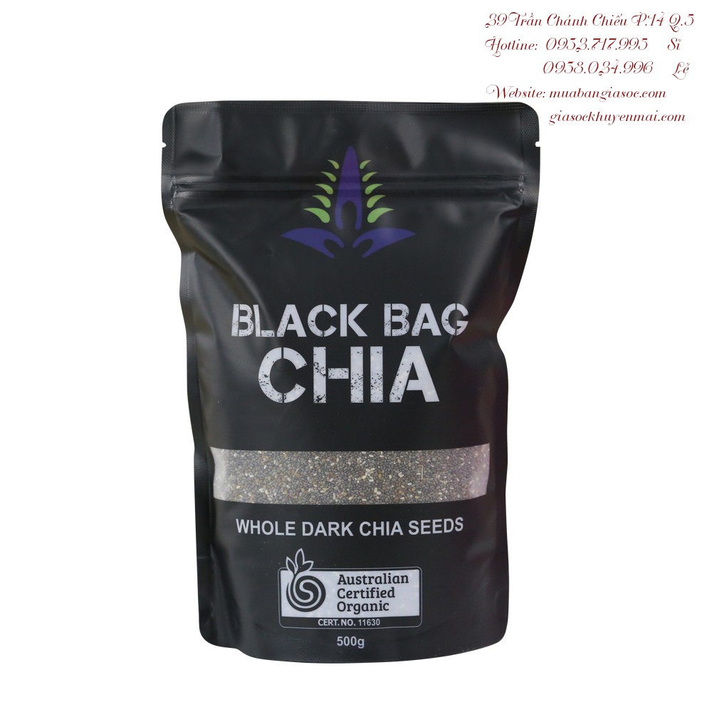 Hạt Chia Đen Úc Black Bag Chia 500g