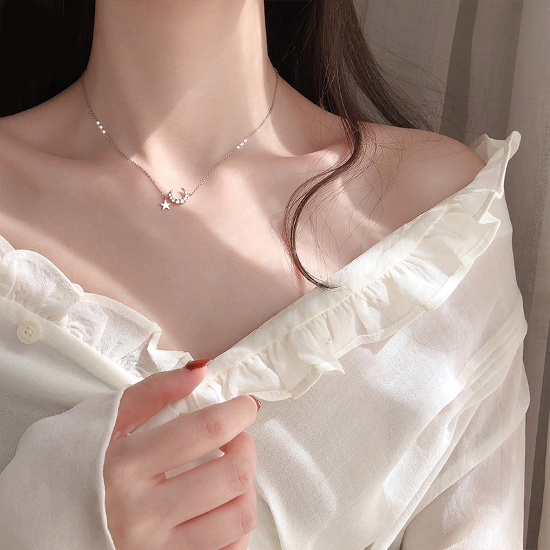 Vòng cổ MặT Trăng Và Ngôi Sao ThờI Trang