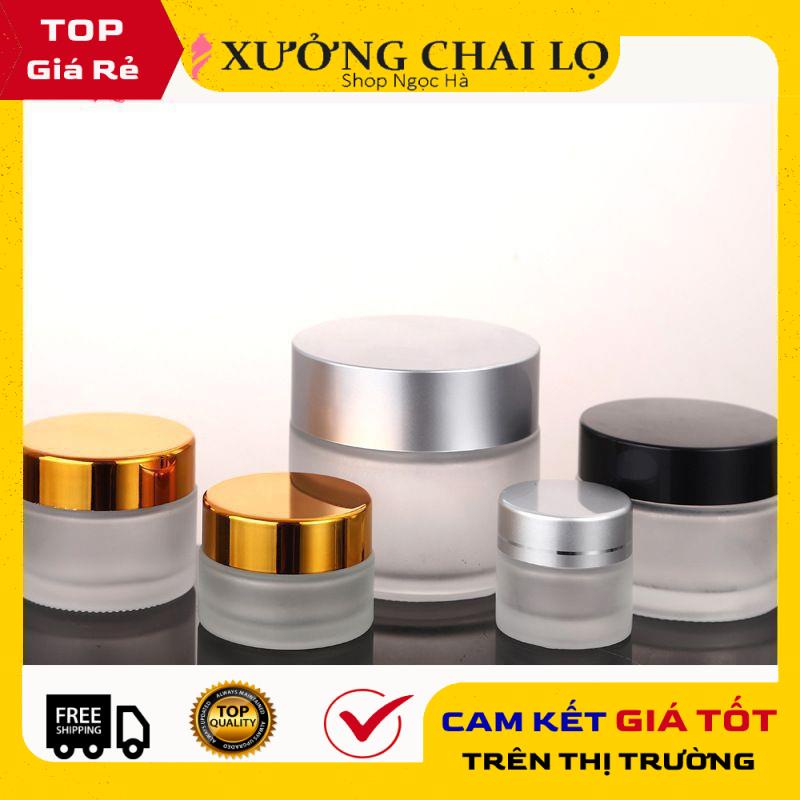 Hũ Chiết Mỹ Phẩm ❤ GIÁ RẺ NHẤT ❤ Hũ chiết mỹ phẩm thủy tinh mờ 10g,20g,30g,50g đựng kem face, phụ kiện du lịch