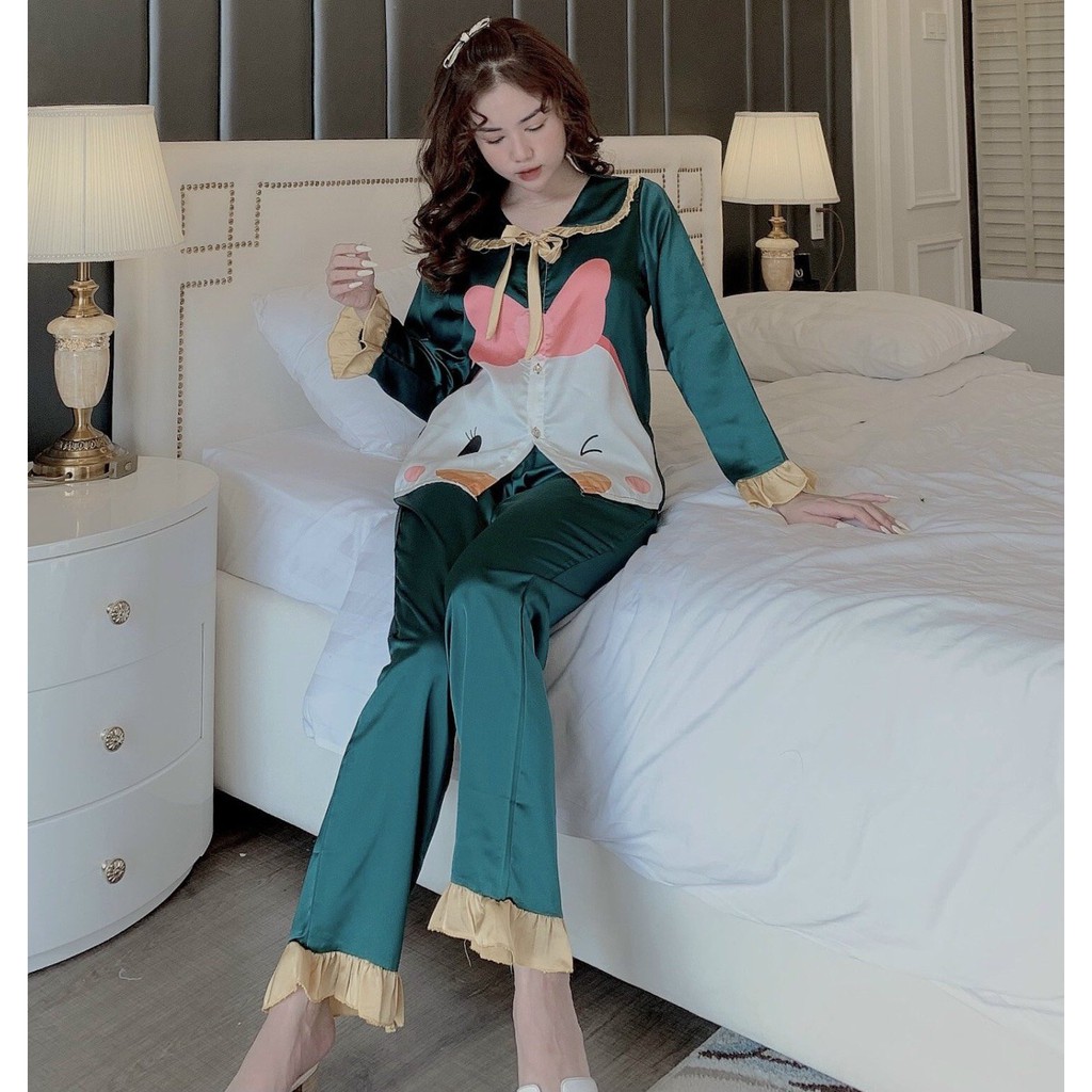 Đồ Bộ Pijama 🔥FREESHIP🔥  Bộ Mặc Nhà Tay Dài Họa Tiết Sang Chảnh Siêu Mềm Mát - Tố Quyên Shop