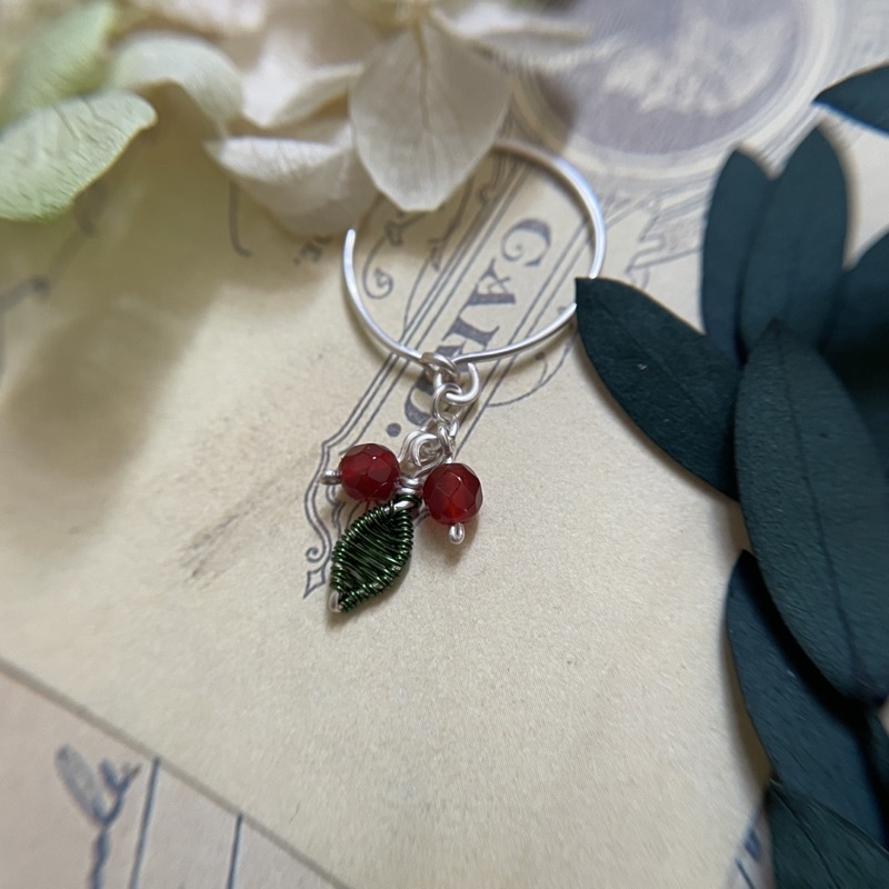 Nhẫn cherry nữ trang sức , DIY,