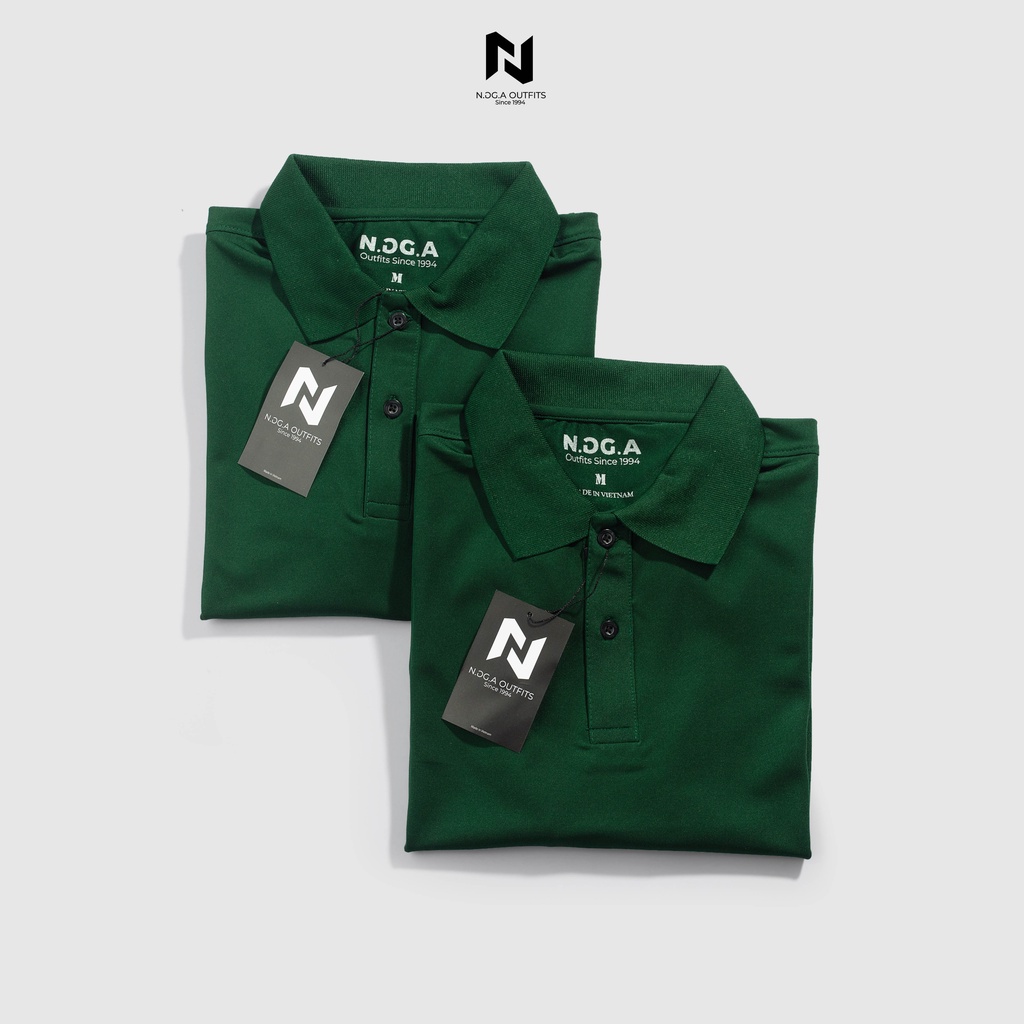 Áo Polo Nam Màu Xanh Ve Chai Basic N.GG.A Chất Cotton