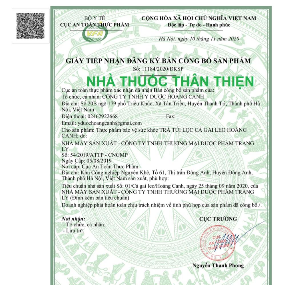 Trà Cà gai leo Hoàng Canh - Hỗ trợ thanh nhiệt, mát gan, giải độc và tăng cường chức năng gan (25 túi lọc)