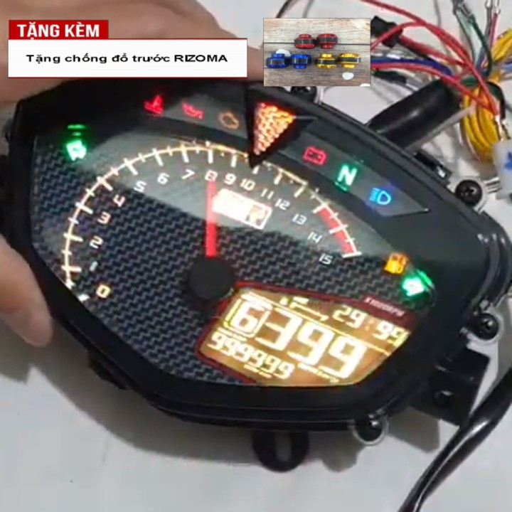 Đồng hồ điện tử UMA Racing gắn xe Sirius và Exciter - Tặng ngay đôi chống đổ trước răng cưa - S1339