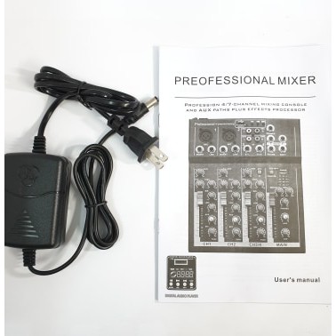 Bàn Mixer 4 kênh Mini Professional 4 Channel Live Studio USB