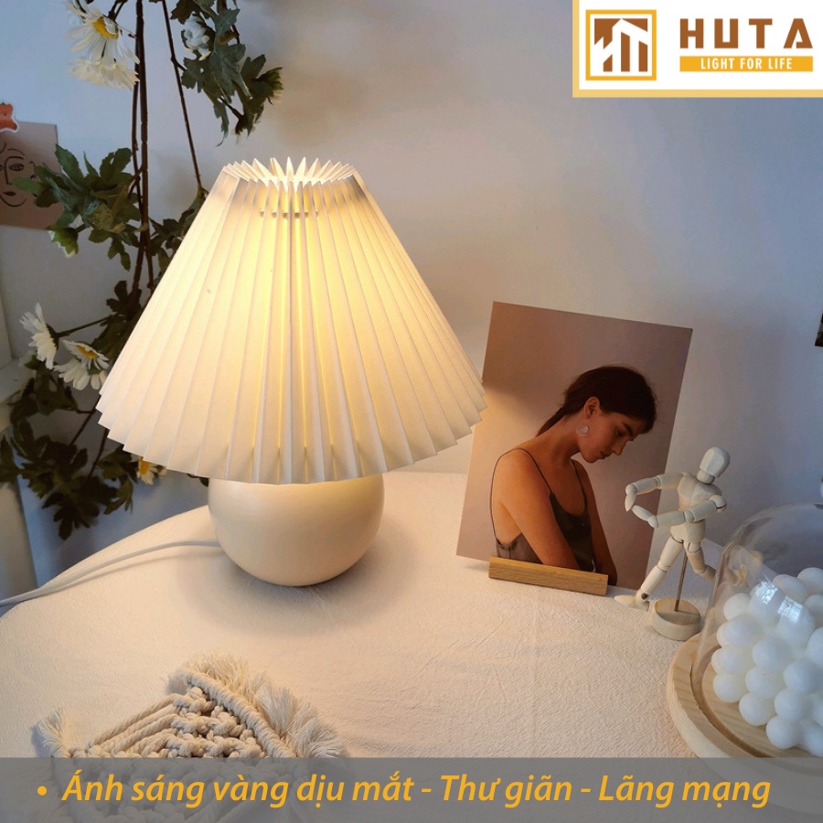 Đèn Ngủ Để Bàn Điều Chỉnh Độ Sáng, Vintage Hàn Quốc, Bóng Led, Dùng Trang Trí Decor, Để Đầu Giường, Phòng Ngủ, Mã S8