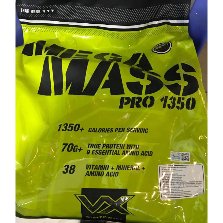 VitaXtrong Mega Mass 5,45Kg - Sữa tăng cân, công thức cho người gầy lâu năm, biếng ăn