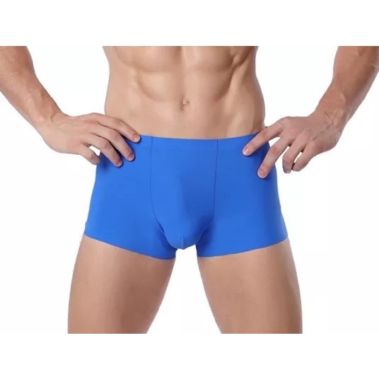 QUẦN LÓT NAM - Dạng Đùi Boxer Nhật Không Đường May - Thun Lụa Đúc Siêu Mát