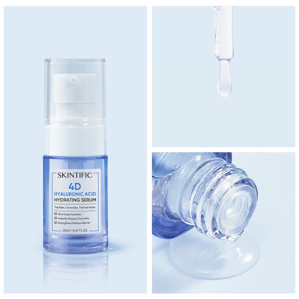 Serum cấp ẩm 4D chứa Hyaluroinic Acid SKINTIFIC 20ml