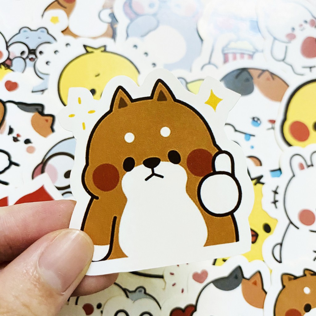 Sticker tonton dán trang trí laptop, máy tính bỏ túi, vali, điện thoại, đàn ghita, hộp bút, trang trí sổ, v