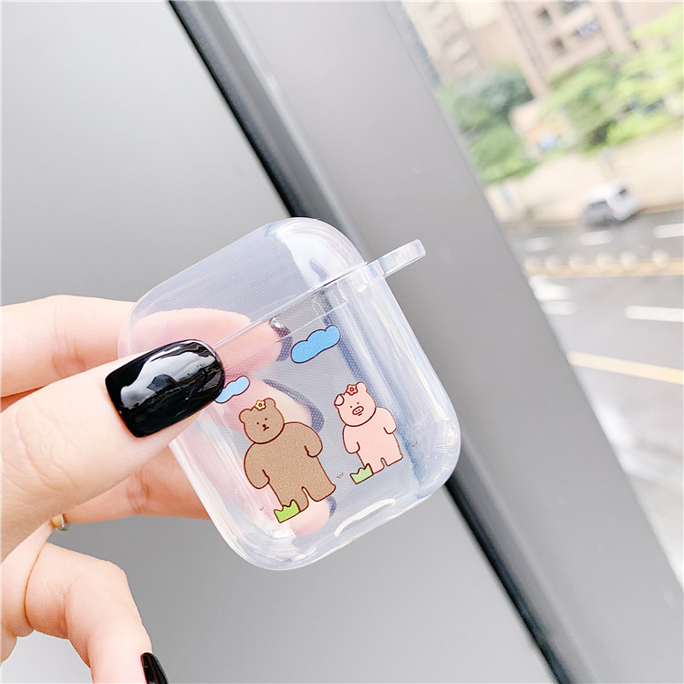 Vỏ bảo vệ hộp sạc tai nghe AirPods 1/2 nhiều họa tiết dễ thương 3Pro