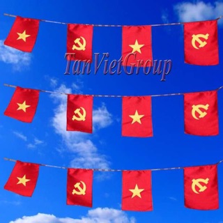Cờ dây đảng sao vàng 10m trang trí tết