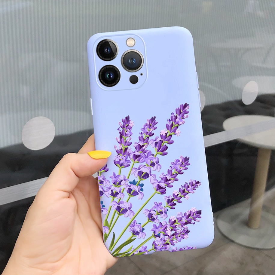 Ốp điện thoại mềm họa tiết hoa cúc thời trang cho iPhone 13 12 Pro Max 11 Pro Max