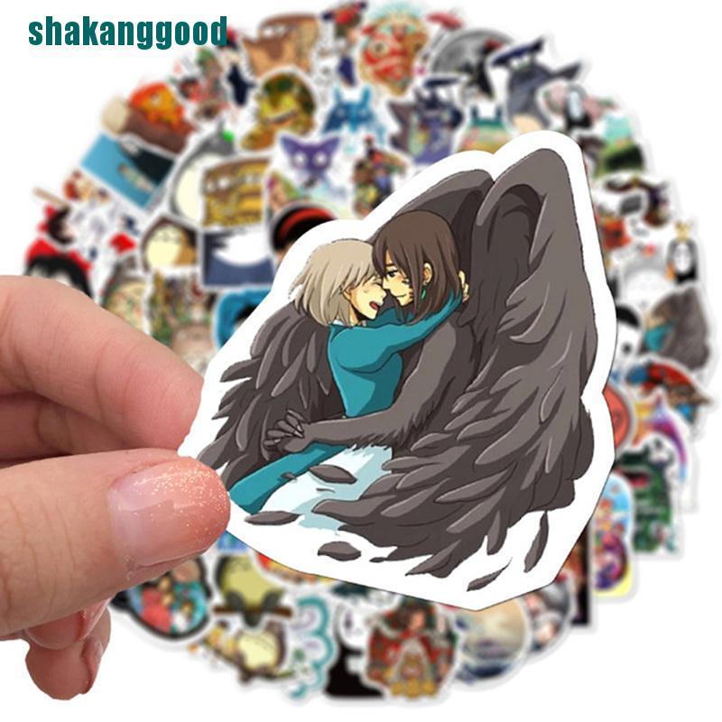 Set 100 Sticker Hình Nhân Vật Phim Spirited Away Trang Trí Laptop