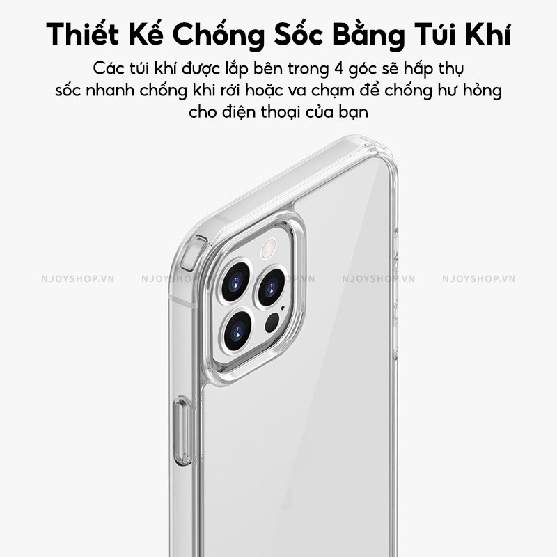 Ốp Lưng Cao Cấ Hỗ Trợ Sạc Không Dây Trong Suốt Chống Sốc Cho Điện Thoại IP13 UNIQ LifePro Xtreme Njoyshop