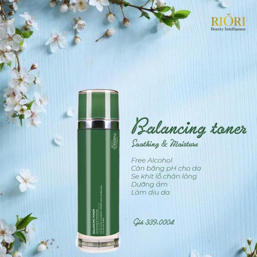 Nước Hoa Hồng Cao Cấp RIORI HANA BALANCING TONER 120G (chai xanh)