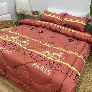 Chăn ga 5 món- chăn phao poly cotton có ruột bông dày loại 1