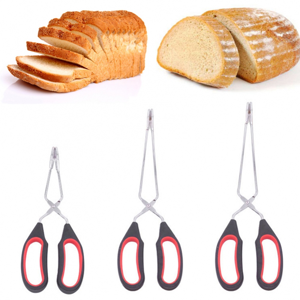 Kẹp gắp thức ăn bằng than màu đỏ và đen tiện dụng