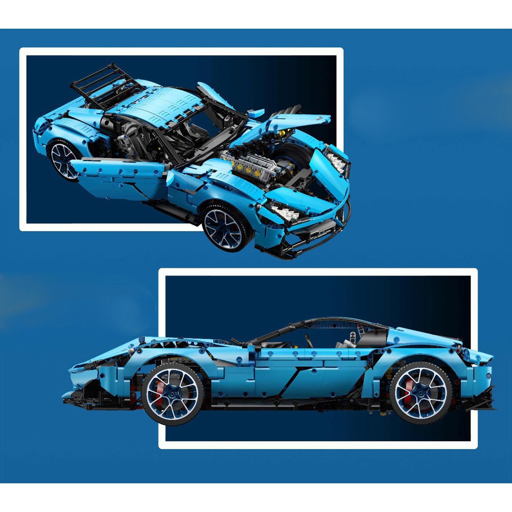 Đồ chơi lắp ráp Mô hình Siêu xe  techinc J906B 4500Ppcs  MOC Corvette Sport Racing Car Corvette 1:8